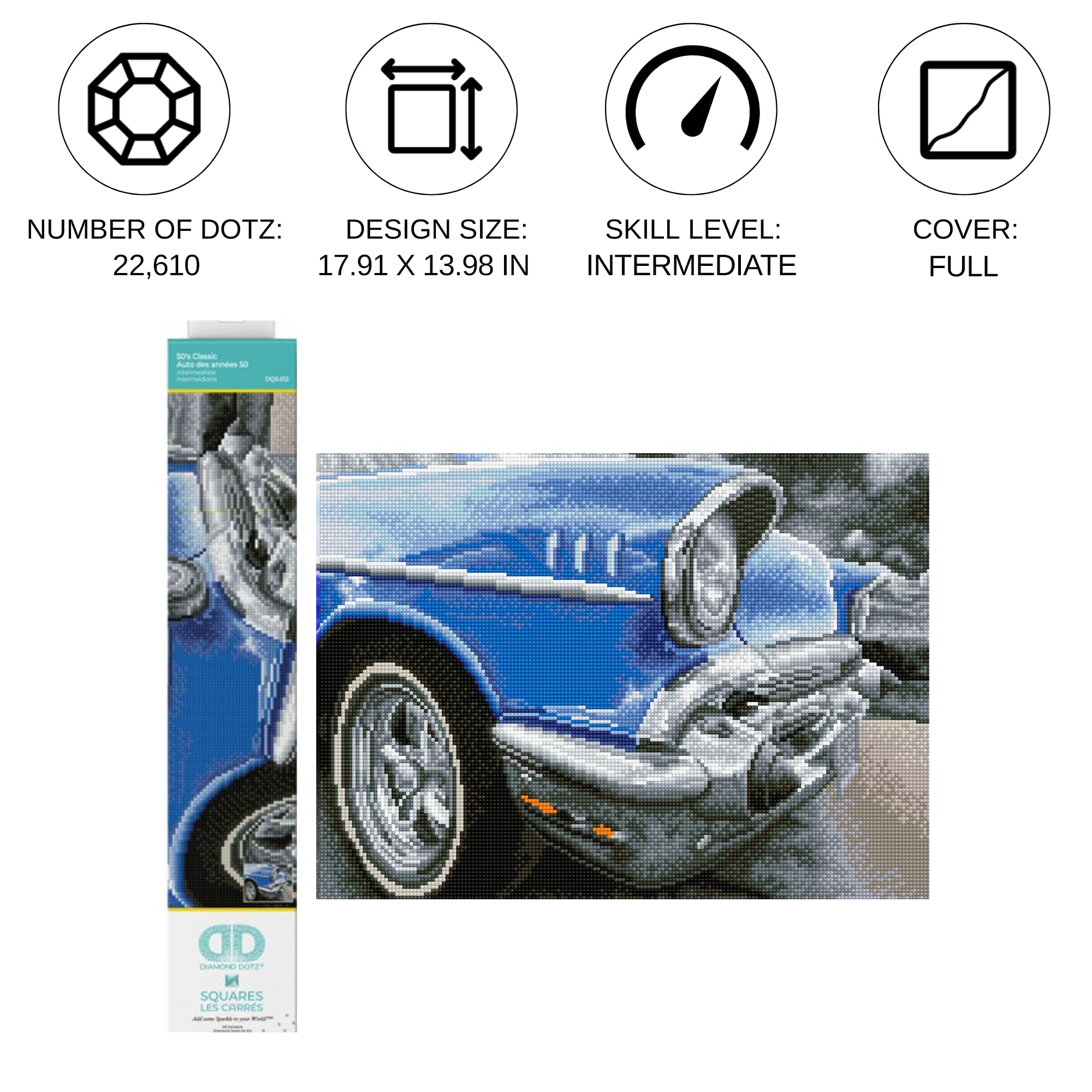 Amazon.com: DIAMOND DOTZ 50's Classic Car Diamond Painting Kits
